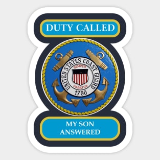 DutyCalledCoastGuard Son Sticker